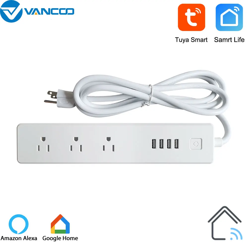 Умный удлинитель с Wi Fi 4 USB порта для зарядки|Электрические розетки| |