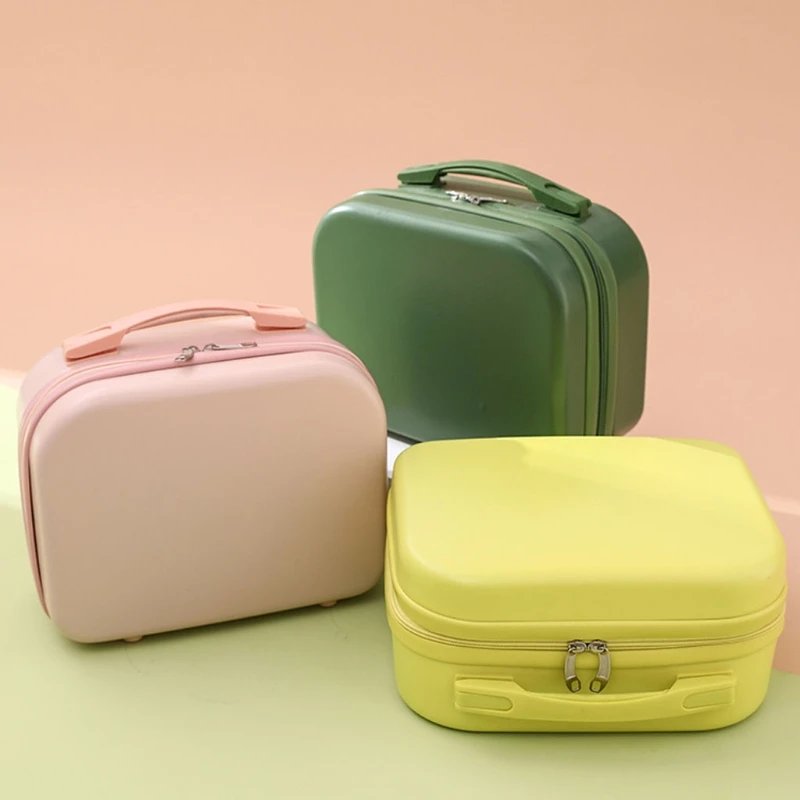 

Unisex Travel Cosmetic Case Hand Luggage Mini Portable Carrying Handbag Cute Suitcase for Makeup Multifunction Storage Organizer