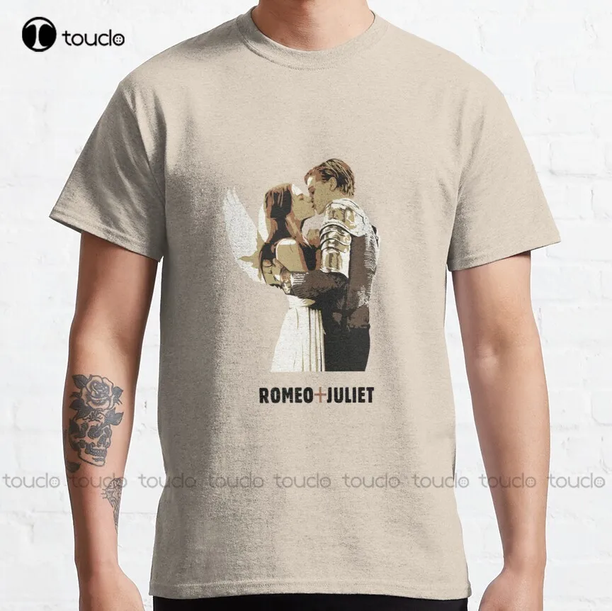 

Классическая футболка Romeo + Juliet, забавные мужские рубашки на заказ, футболка Aldult Teen унисекс с цифровой печатью, Классическая футболка