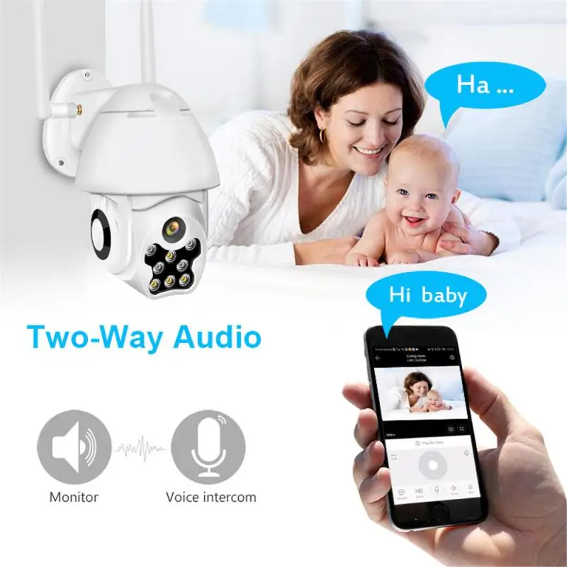 Wi Fi IP беспроводная камера безопасности 1080P HD видеонаблюдения аудио Onvif 2MP ИК