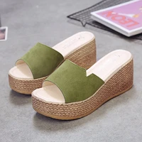 fashion 2021 new summer womens sandals peep toe shoes woman high heeled platfroms casual wedges for women high heels shoes 40