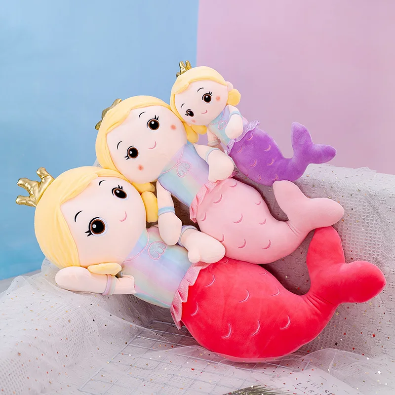 

40-75cm Cartoon Beautiful Mermaid Doll Plush Toy Stuffed Animals Plushies Toys Kawaii Soft Plushie Cotton Pillow for Children