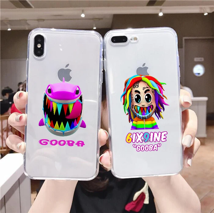 Прозрачный чехол для телефона 6IX9INE GOOBA iphone 6/6s 6plus/6splus 7/8 7plus/8plus X XS XR XSMax 11pro|Бамперы| |