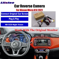 car reverse rear view camera for nissan micra k14 2020 2021 auto parking back up cam hd ccd vehicle auto accessories