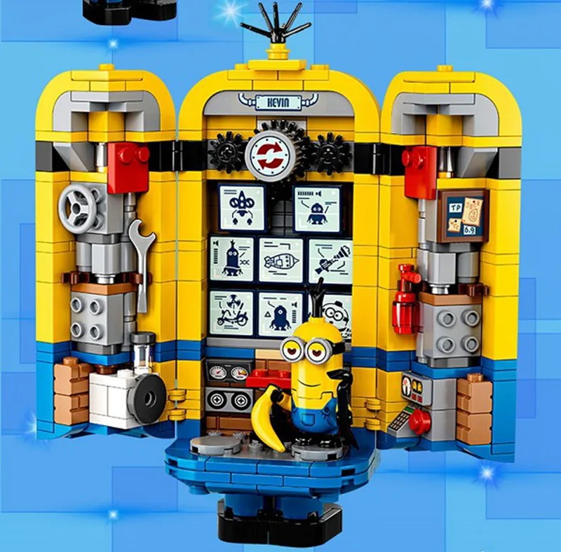 Кирпич город из фильма строительные блоки Миньоны и их лаир 956 шт. сборные детские