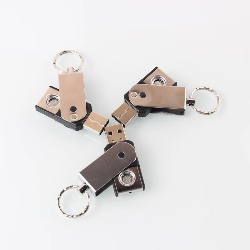 Новинка, u-дисковая зажигалка, USB перезаряжаемая Электронная зажигалка, металлический брелок для ключей, сигарета, турбо зажигалка, беспламенная сигара, плазма
