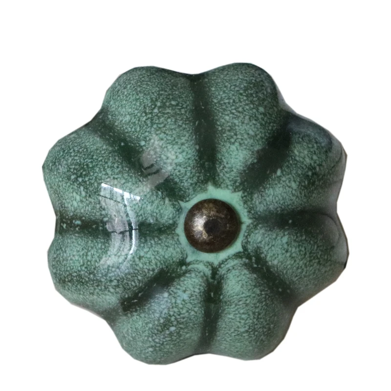 Ретро стиль с одним отверстием мебель кухонный шкаф ручка темно-зеленый камень