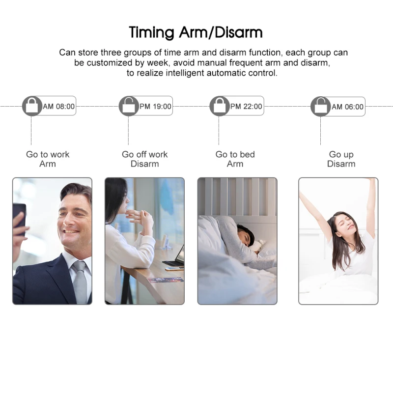 

Tuya graffiti alarm smart life APP control WiFi sound and light Compatible with Amazon Echo and Google Assistant voice control