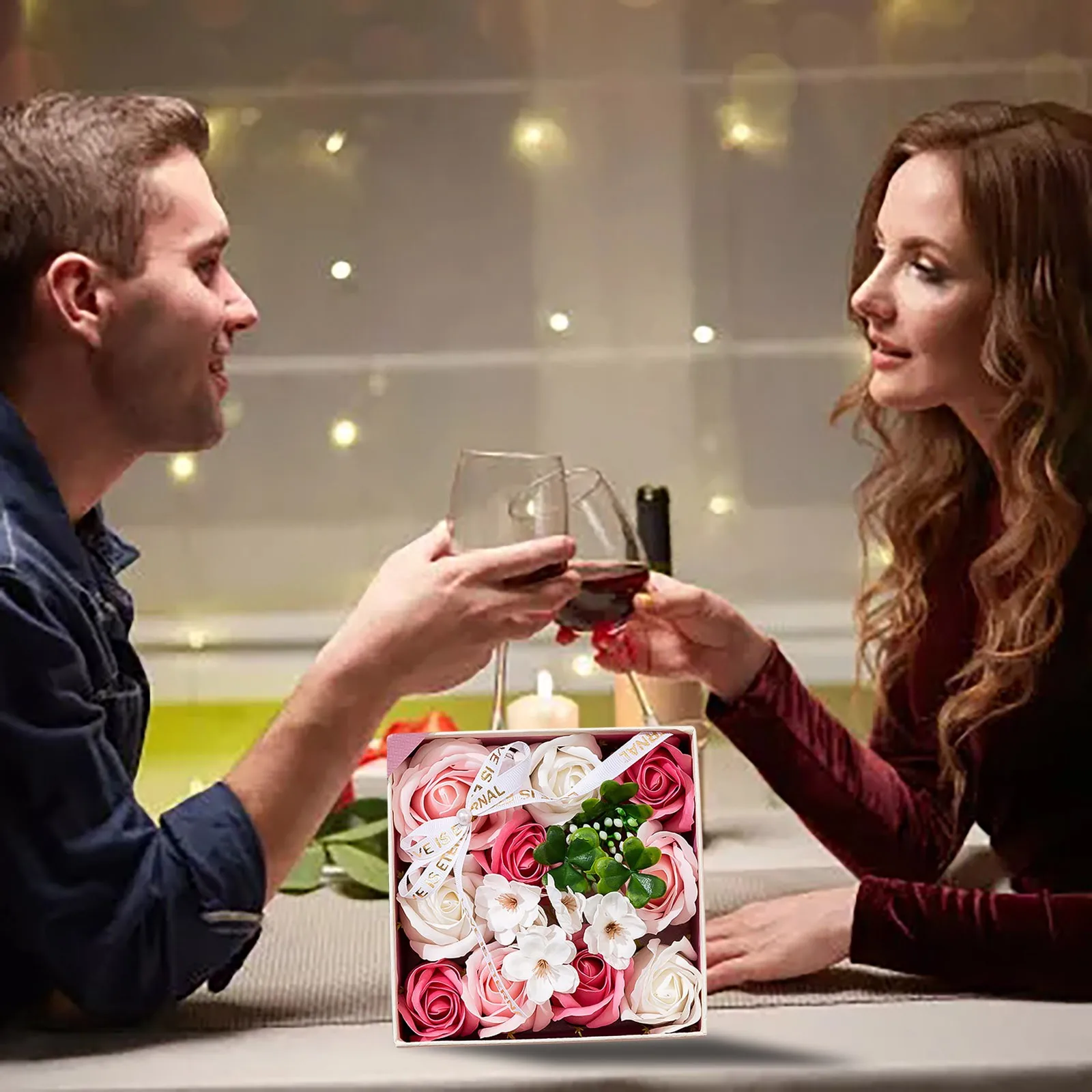 Вечный цветок оригинальная подарочная коробка для влюбленных подарок учителю