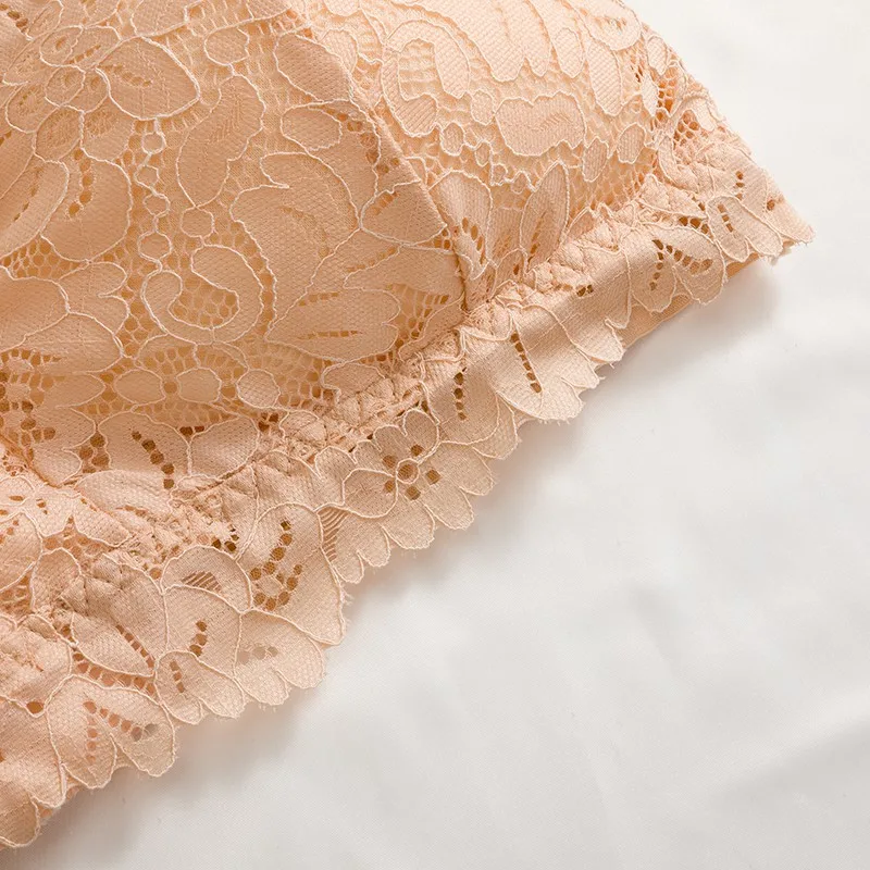 Летний новый кружевной однотонный тонкий регулируемый бюстгальтер без стальных