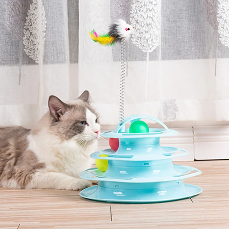 

Тройной игровой диск, игрушка для кошек, мячи, башня, смешной Кот, сумасшедший мяч, трек-диск, тизер, перо, палочка, мышь, тренировка Iq, интерак...