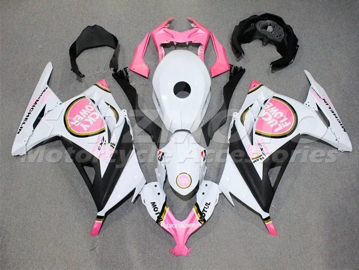 

Новый ABS полный обтекатель комплект подходит для kawasaki Ninja300 EX300 13 14 15 16 17 18 19 Боди Набор + крышка бака розовый lucky