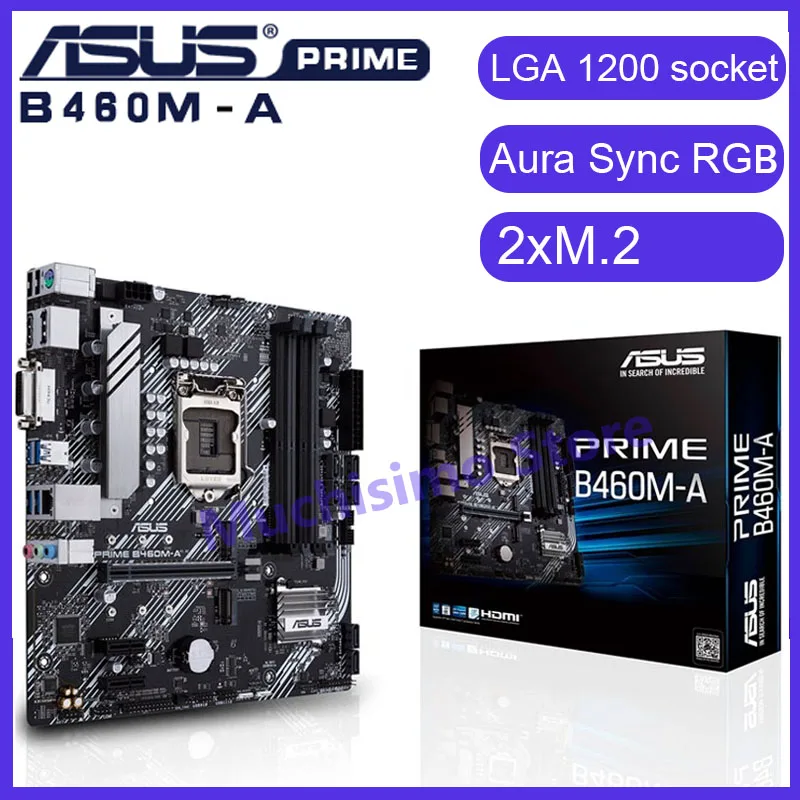 Billig ASUS PRIME B460M-A LGA 1200 Motherboard 10th Generation Core/Pentium/Celeron DDR4 128GB PCI-E 3,0 M.2 Desktop PC Micro ATX Neue