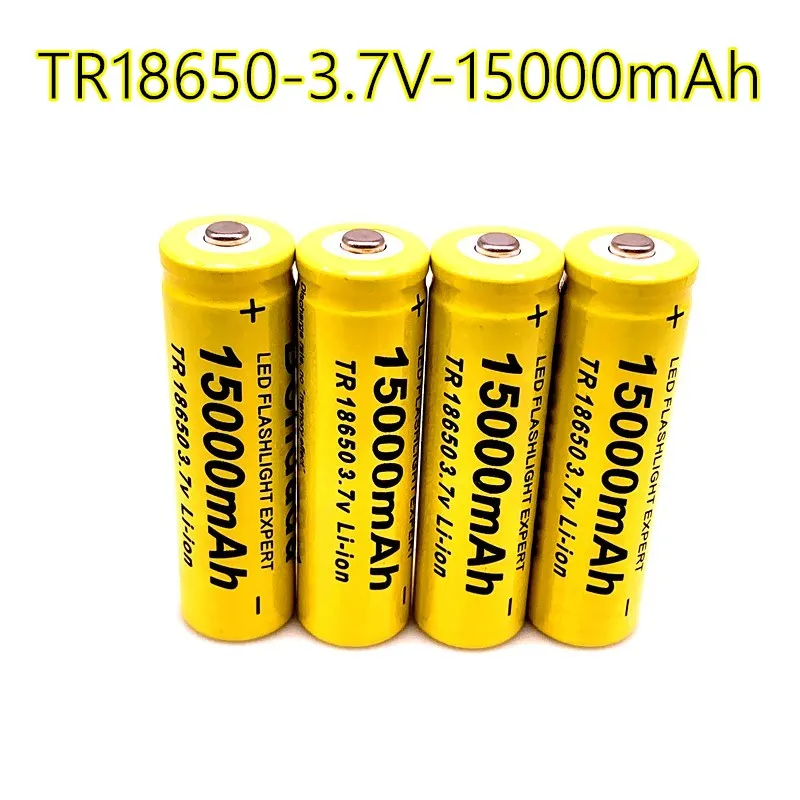

2021 new 18650 lithium ion battery 15000mah rechargeable battery 3.7V for LED flashlight or electronic equipment battery