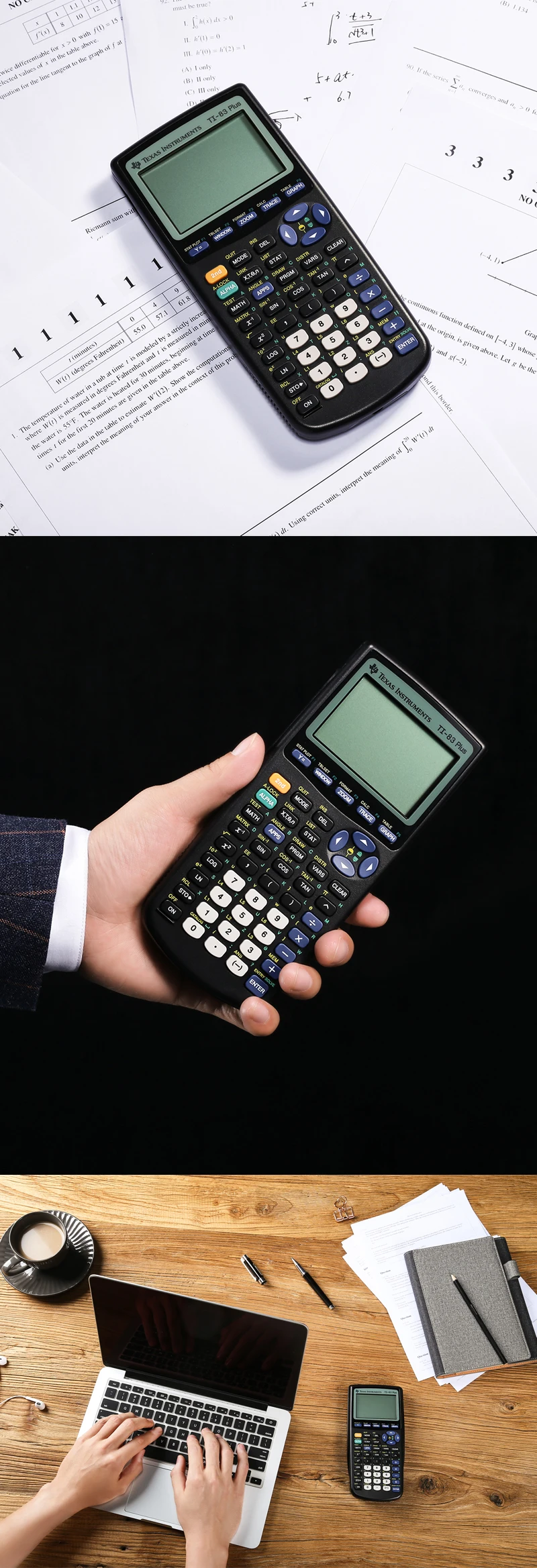 Техасские Инструменты Ti-83 плюс графический калькулятор распродажа Акция 10 светодиодный ручной калькулятор Calculatrice