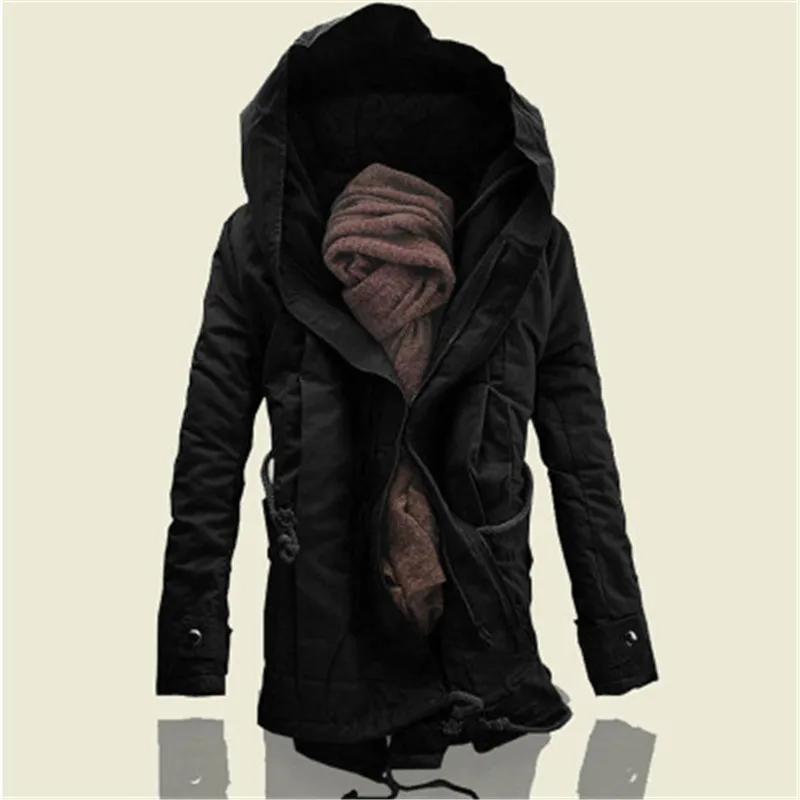 

Nice Winter Jacket For Men Thick Military Coat Coats And Jackets Fashion Thick Cotton Padded Men Long Winter Parkas Hood Warm Cl