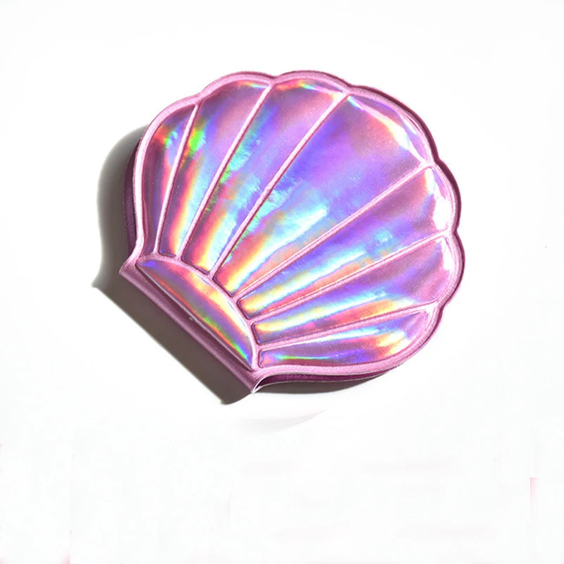 Новое лазерное цветное милое косметическое зеркало двухстороннее складное