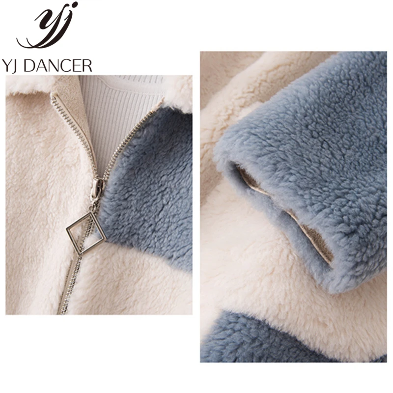 Новинка 2019 Корейская версия Кашемировое зимнее меховое пальто из ягненка