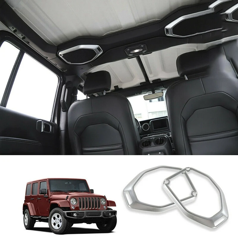 

Car Interior Roof Speaker Frame Ring Cover Trim for Jeep Wrangler JL 2018+