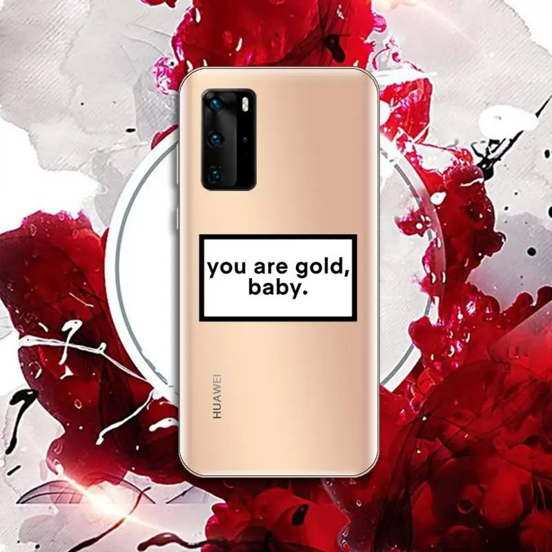 

Design Funny Quotes Text Phone Case Transparent for Huawei P honor 8 10i 20 30 40 smart 2019