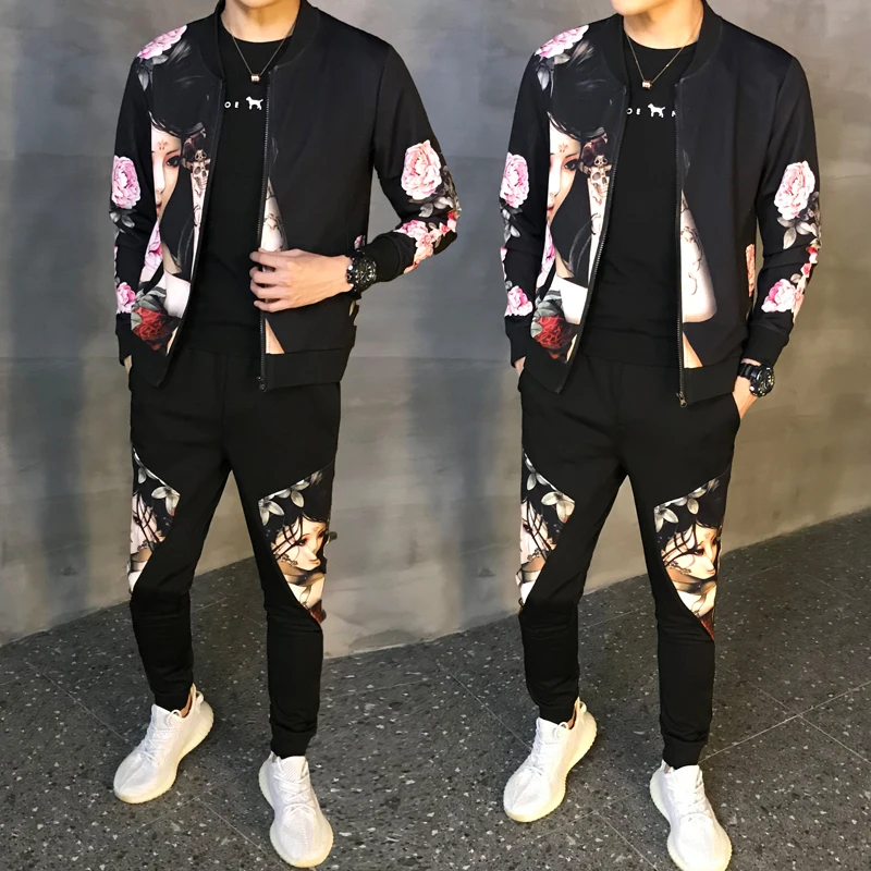 Спортивный костюм мужской спортивный Азиатский Размеры Moda Hombre 2019 новые осенние