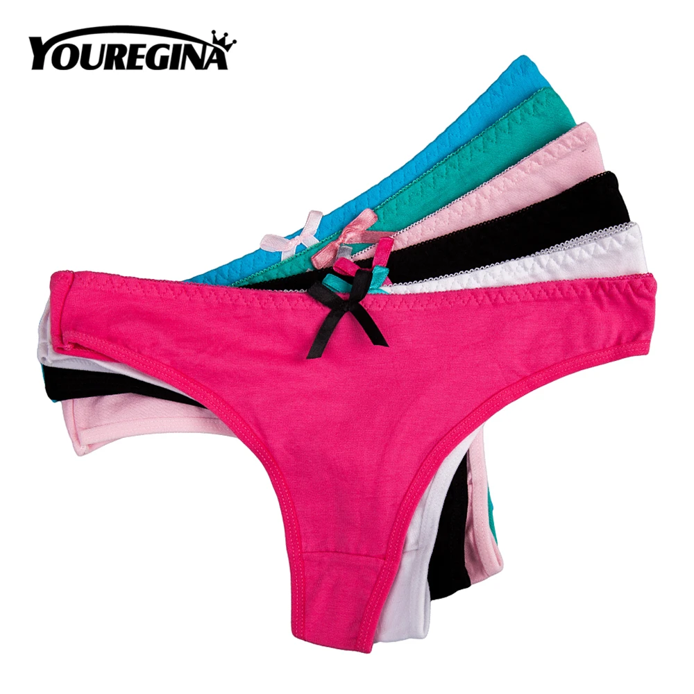 YOUREGINA женское сексуальное Хлопковое платье стринги для девочек трусики нижнее