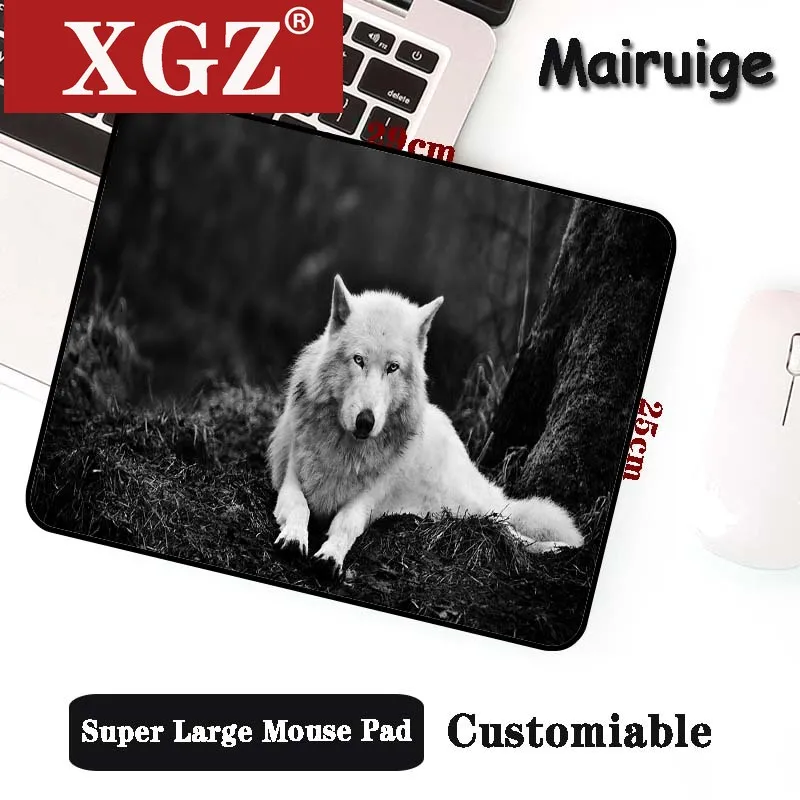 Xgz Big Promotion Large Size Multi-size Locked Mouse Pad Gray Wolf Black and White Pattern PC Computer Notebook Desk Mat cs go | Компьютеры