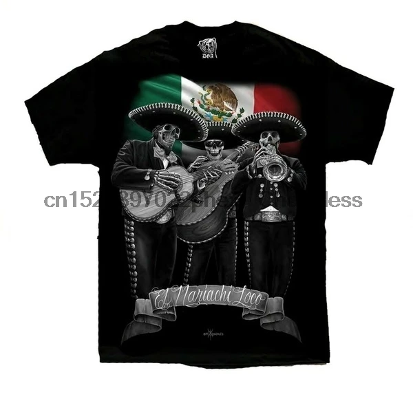 

El Mariachi Loco Viva Mexico Chicano Lowrider Art DGA David Gonzales T Shirt