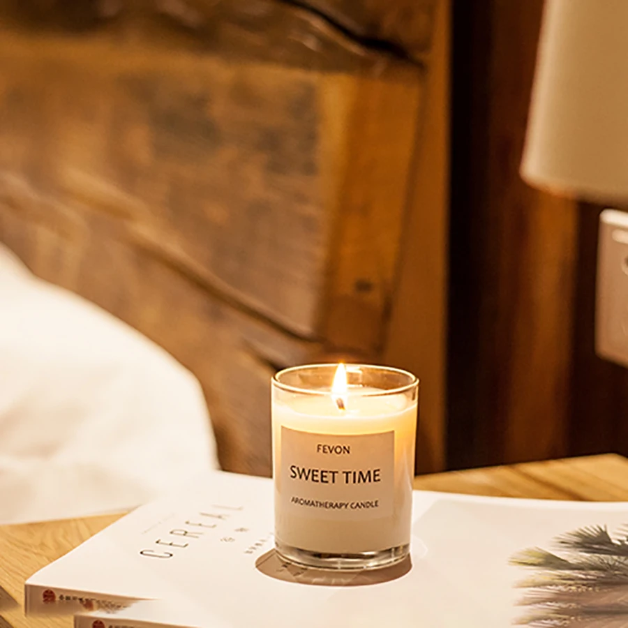 Эфирное масло лаванда Подарочная свеча романтическая белая масляная лампа