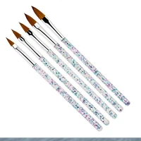 5pcsset 1113151719mm nail art crystal brush uv gel builder painting dotting pen carving tips manicure salon tools t0416