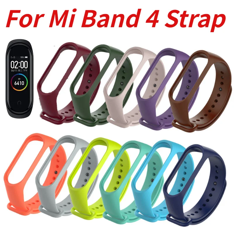 

Mi Band 4 Wristband, Suitable For Xiaomi Silicone Miband 4 Replacement Wristbands Ladies Men's Bracelet Bracelet Accessories