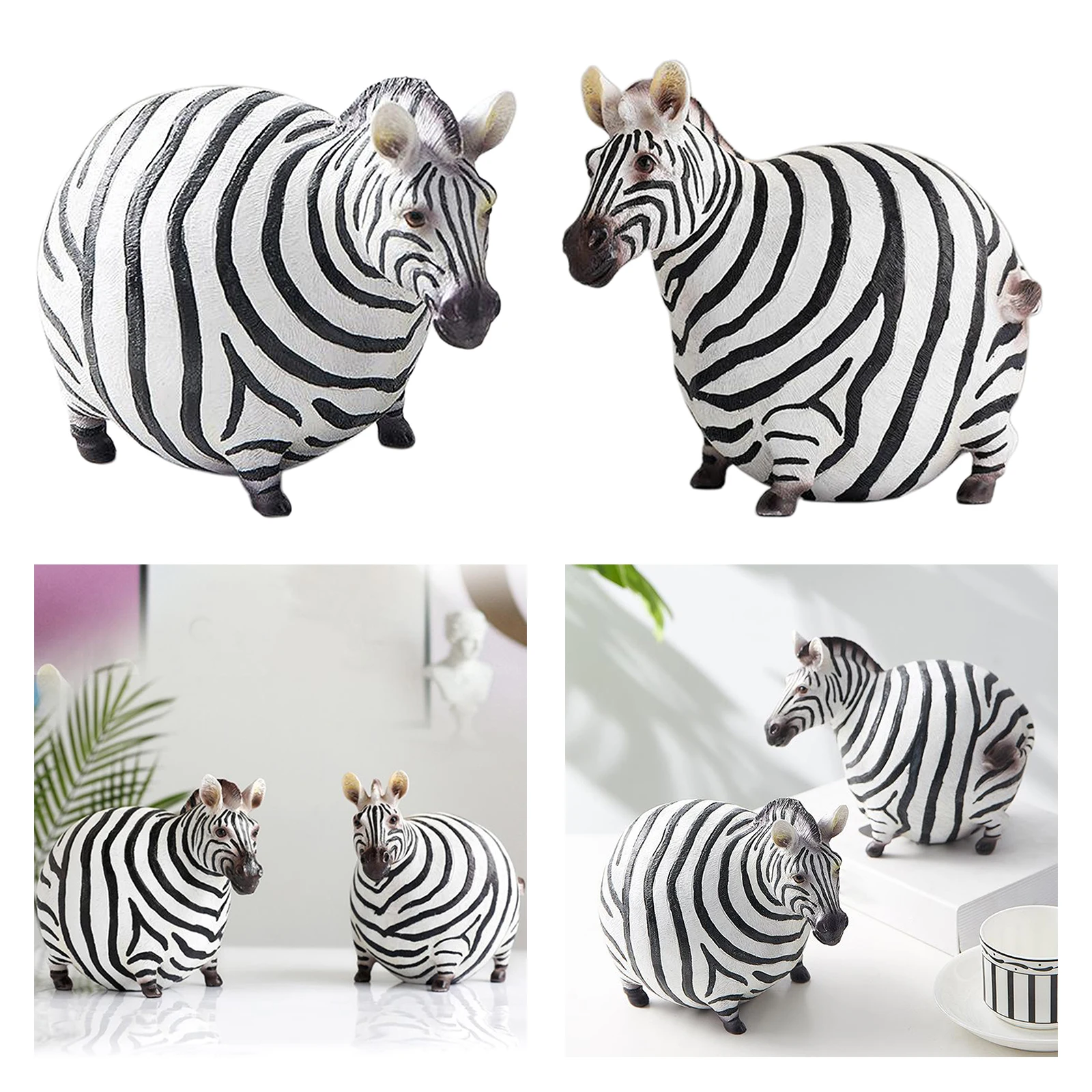 

Super Cute Zebra Ornament Figurine Resin Kids Toy Animal Figure Art Home