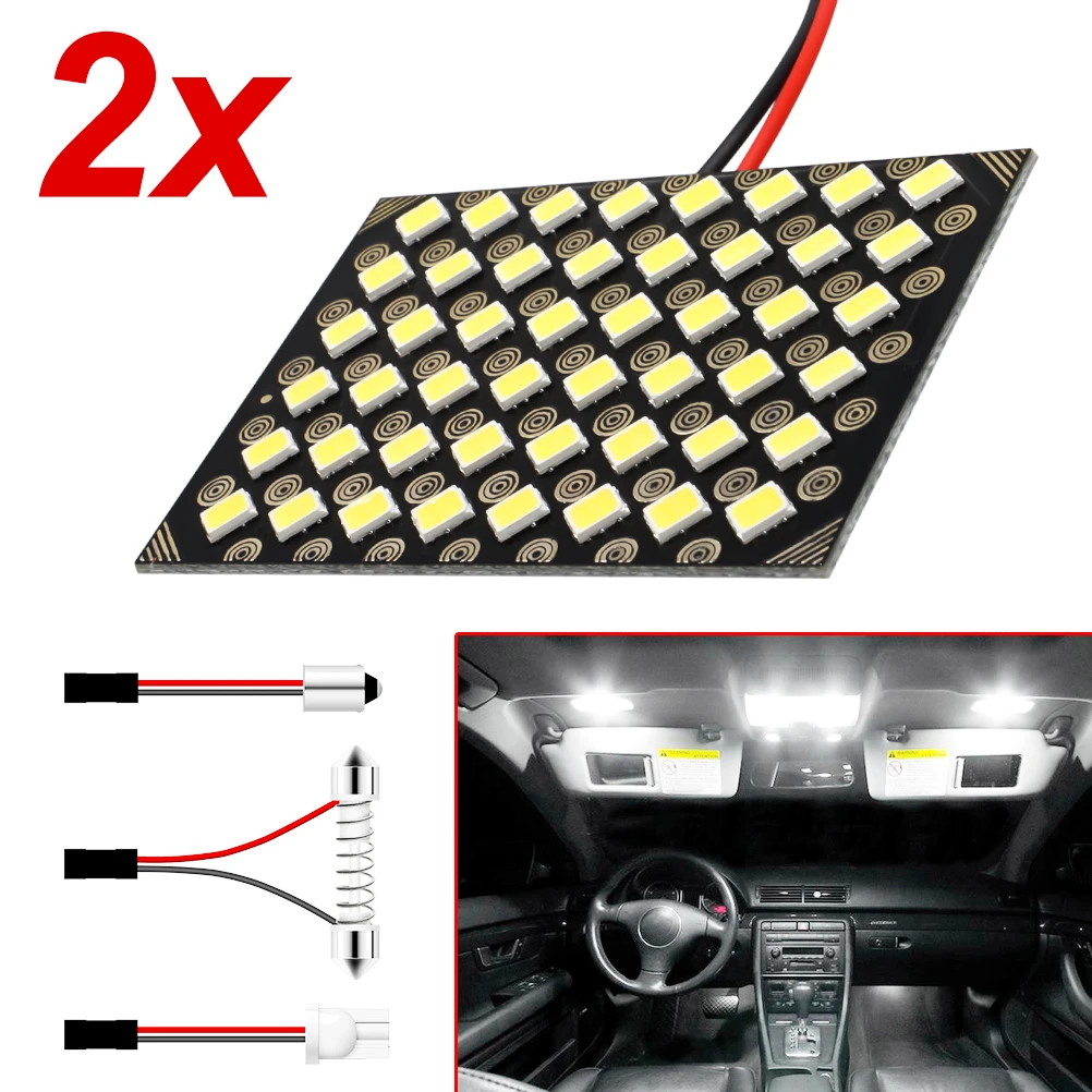 2x светодиодный Панель светильник обновления 2835 48-SMD укрыты внутренной сводной