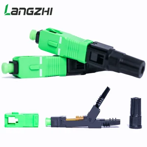 Бесплатная доставка 100 шт.кор. FTTH SC APC одномодового Оптическое волокно SC apc Быстрый разъем SCAPC FTTH оптическое волокно быстрый разъем