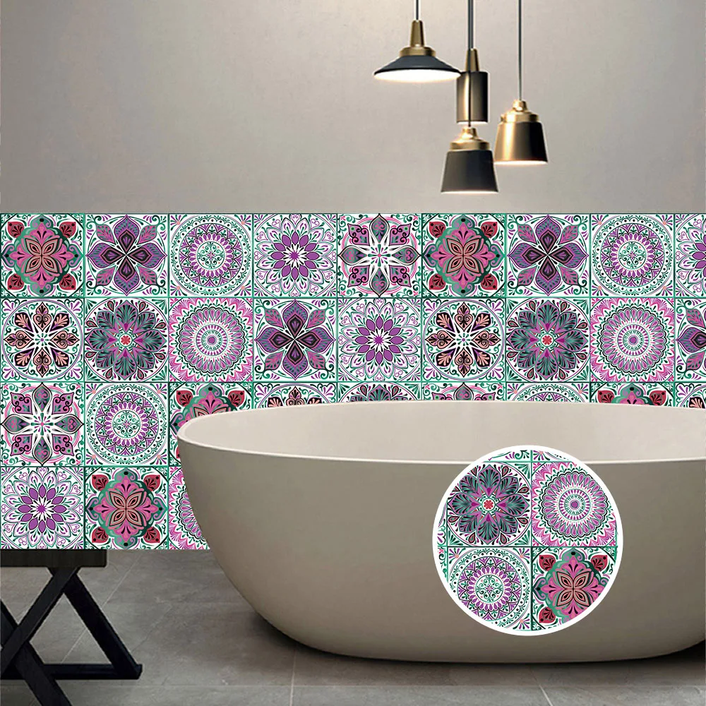 

Purple Strip Tile Self-adhesive Wall Sticker Waistline Kitchen Cabinets Bathroom Floor Furniture Table Home Decor Art Mural Wall