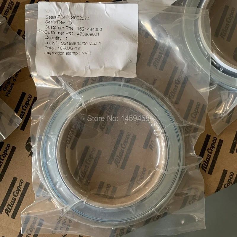 

2pcs/lot 1621484000 genuine double lips PTFE oil seal kit shaft seal for AC screw air compressor parts