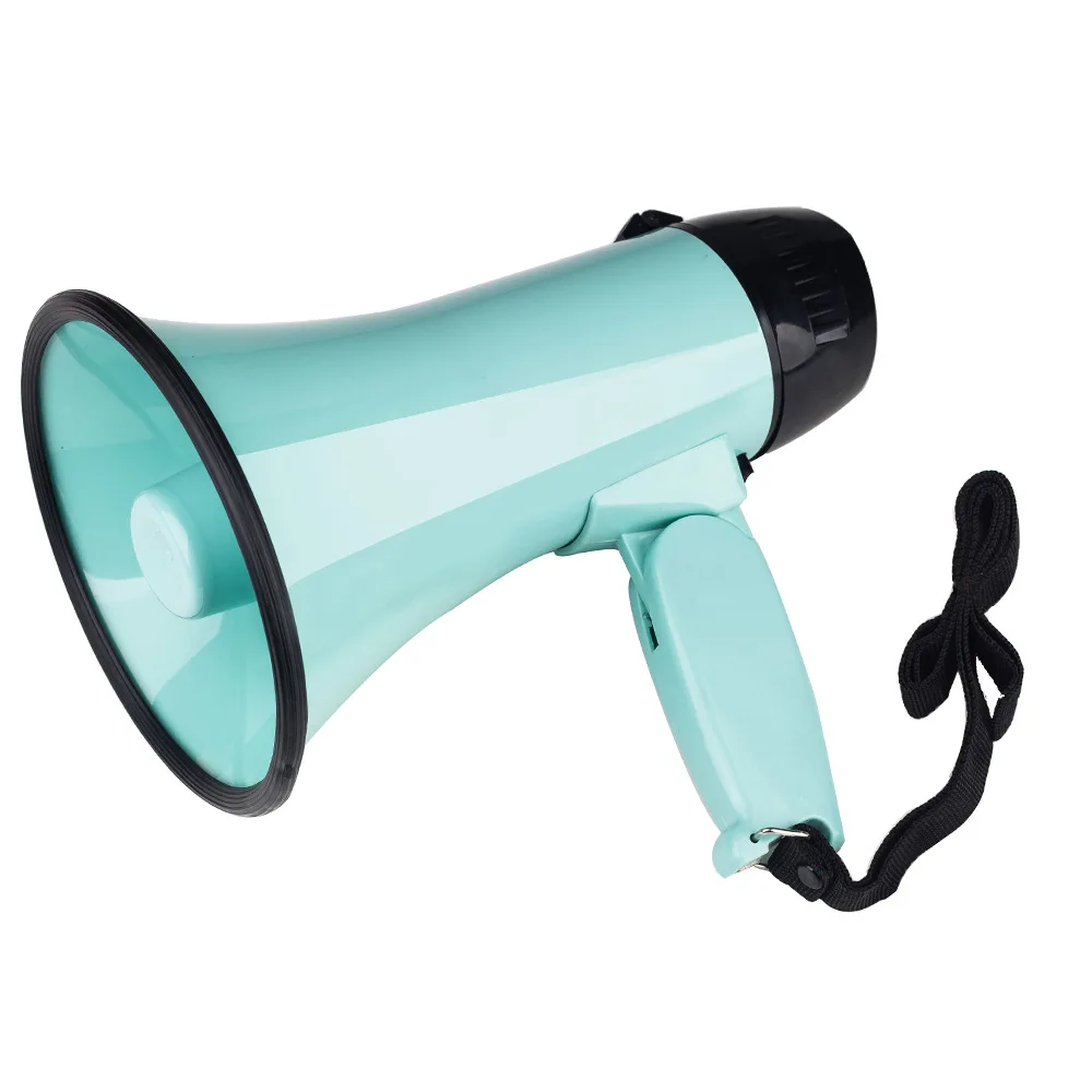 Portable Hand Megaphone Speaker Trumpets Recording Speaker Horn Tour Guide Speakers Macaron Green