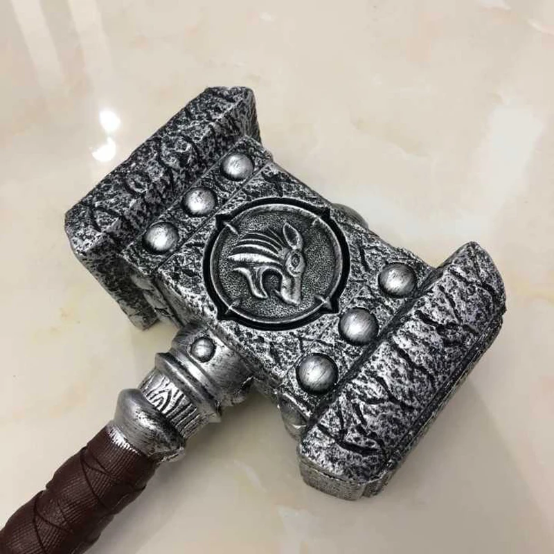 WOW 1: 1 Cosplay Hammer 54cm Destroy Hammer Gun Role Playing Safety PU Material Kids Gift