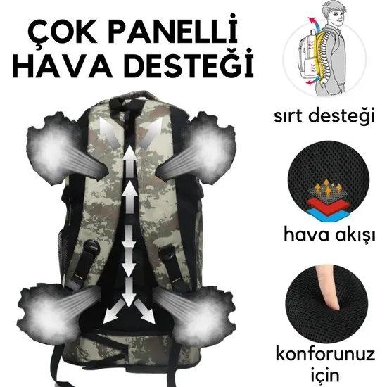 

Bagger 65 Liter Bellows Waterproof Multi-Travel-eyed campers split up Laptop Backpack Climbers