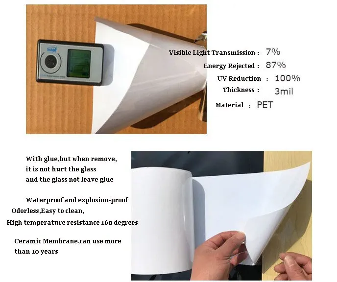 Непрозрачная белая оконная пленка самоклеящаяся затеняющая домашняя для защиты