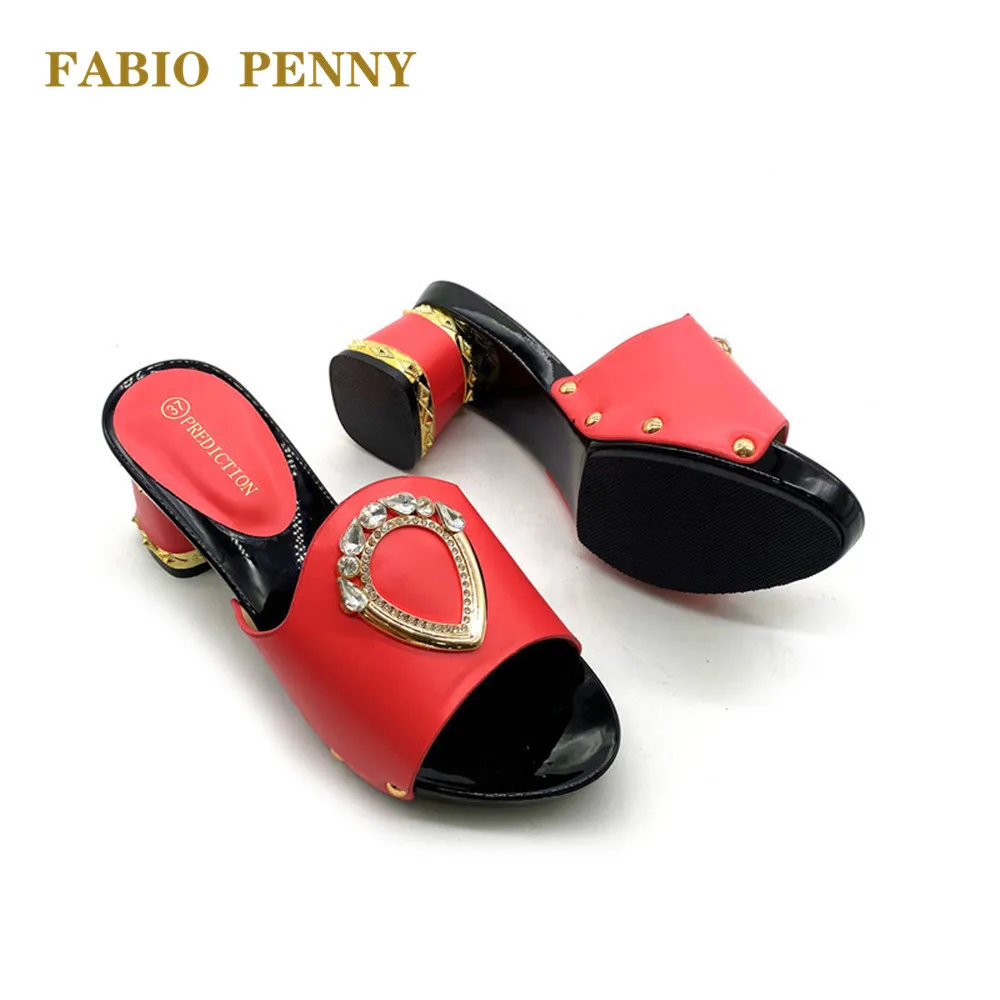 FABIO PENNY Летние Стильные туфли из искусственной кожи на среднем каблуке со