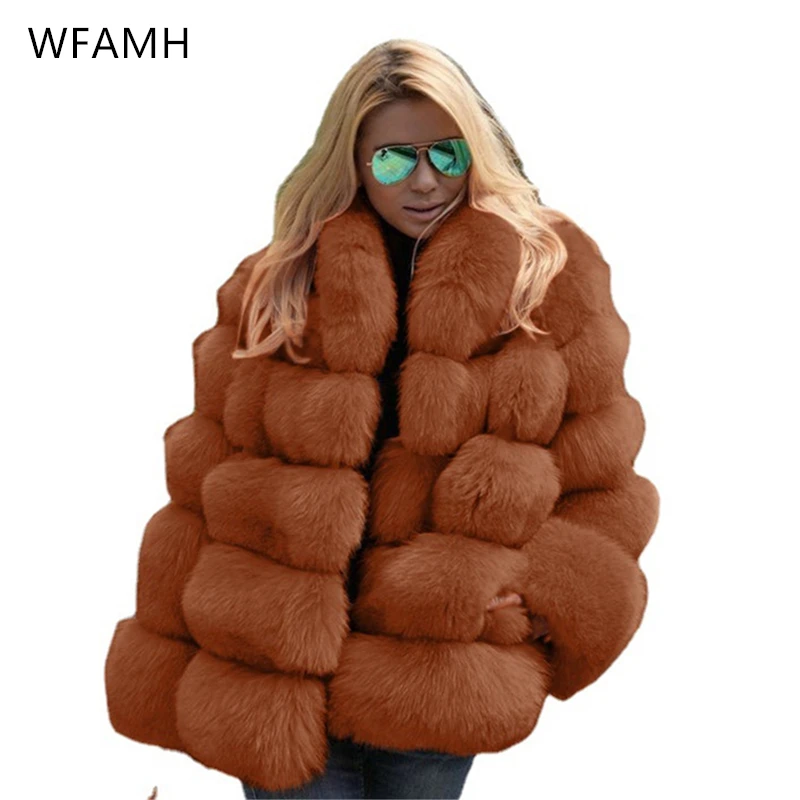 2023 New Winter Thicker Loose Temperament Commuter Solid Color Round Neck Rabbit Fur Fashion Coat Coat Women Open Stitch Full