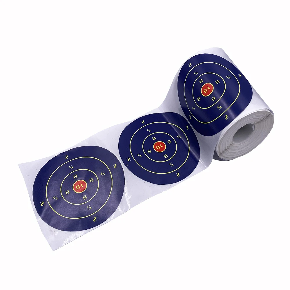 4" 200Pcs/Roll Blue Targets for Shooting 4 Inch Reactive Target Stickers Self Adhesive BB Gun Pellet Airsoft Rifle - купить по