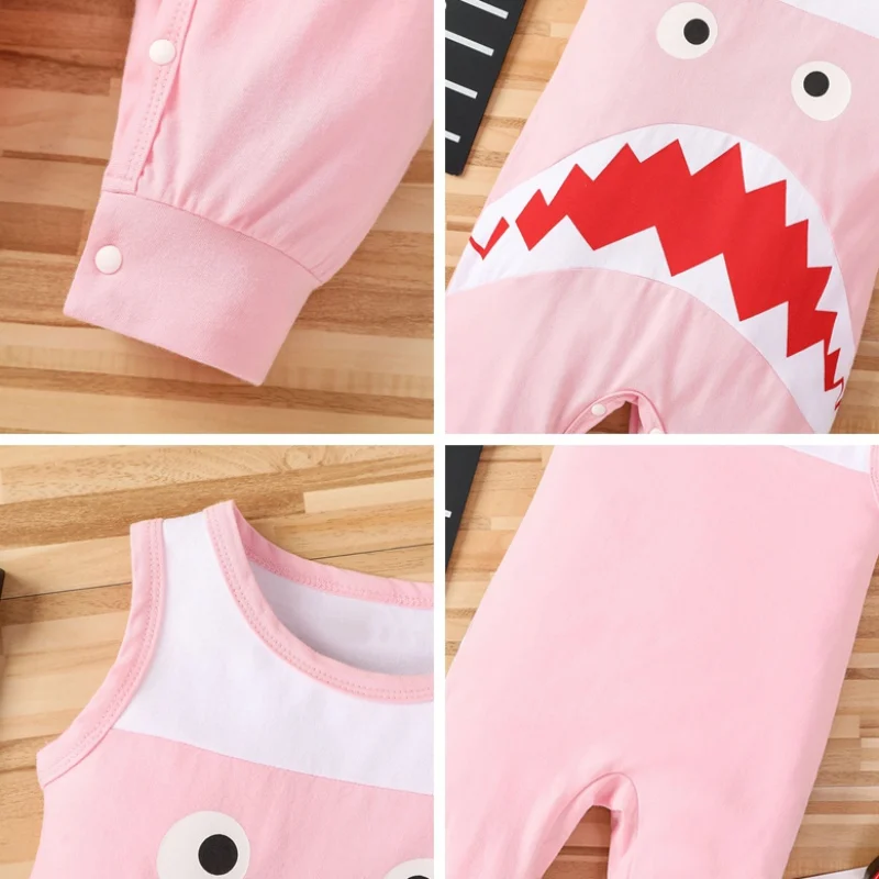 

Summer Newborn Infant Baby Boys Girls Rompers Jumpsuits Playsuits Onepiece Cartoon Print Sleeveless Toddler Baby Clothing