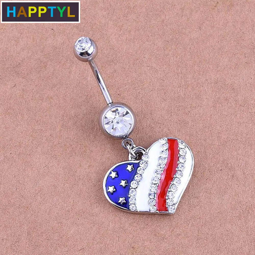 HAPPTYL кольца на пуговицах для живота 316 Медицинская нержавеющая сталь женщин