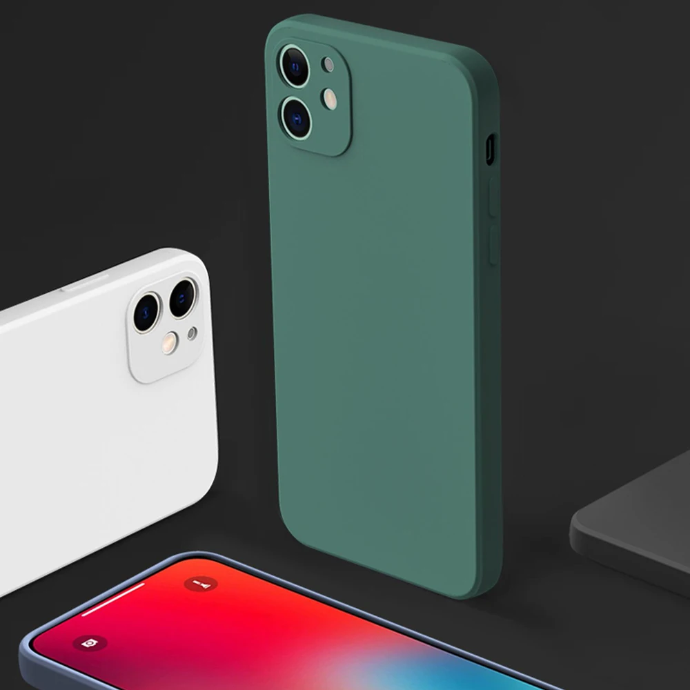 Жидкий силиконовый тонкий мягкий чехол для телефона Apple Iphone 11 Pro Max Plus Se 2 Xr Xs X 9 10 8 7