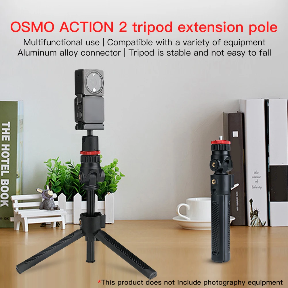 

Cold Shoe Phone Sport Camera Mount Holder for GoPro OSMO Action OA 2 Portable Vlog Tripod Selfie Stick Extendable Pole
