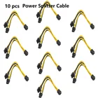 Кабель-разветвитель для видеокарты, PCI-Express PCIE 6 PinDual 8 (6 + 2) Pin VGA, 20 см