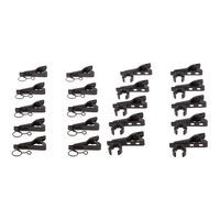 hot 20pcs mini ring type microphone clip hold shock secure lapel mic clamp replacement kit for headset microphones 10pcs mater