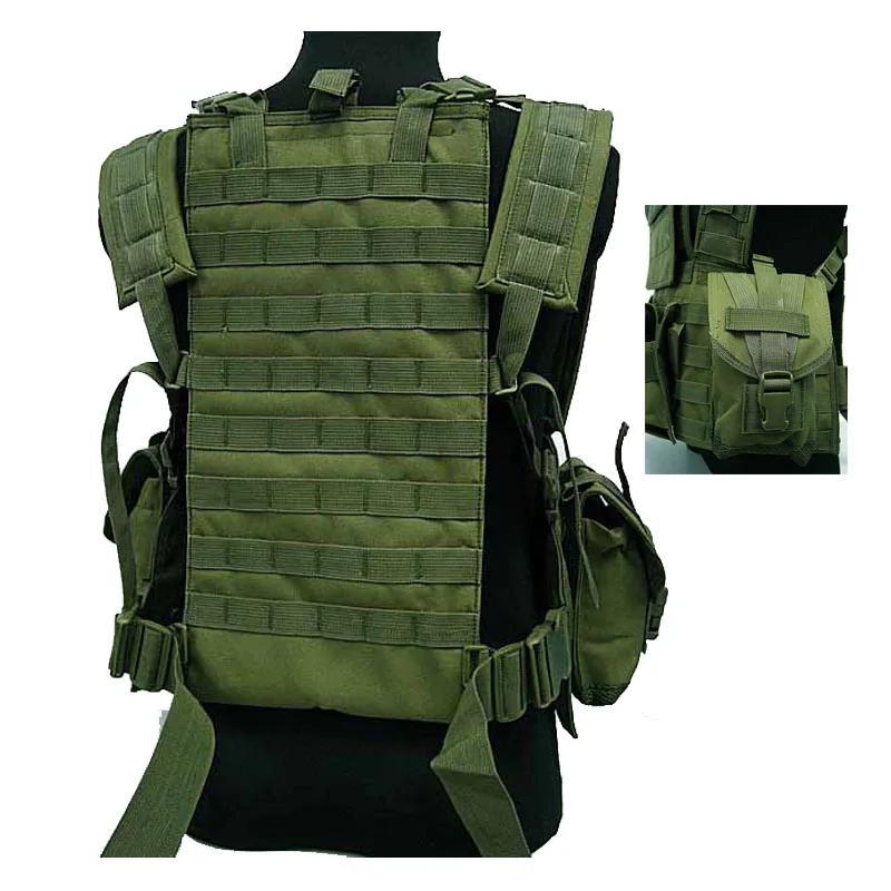 Tactical Vest Armor Combat Military Airsoft Vest with Magazine Pouches Outdoor Paintball Releasable Plate Hunting Clothes Gear